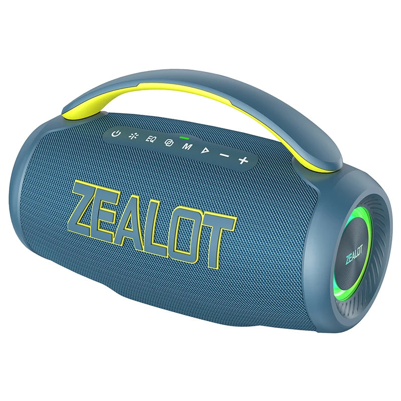Blue Waterproof 60W Outdoor Bluetooth Speaker with Handle
