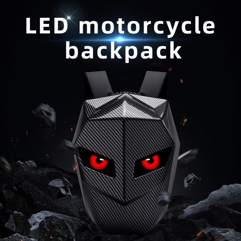 Smart LED Backpack with Display – 47cm, Waterproof Hard Shell, USB Powered Travel Bag