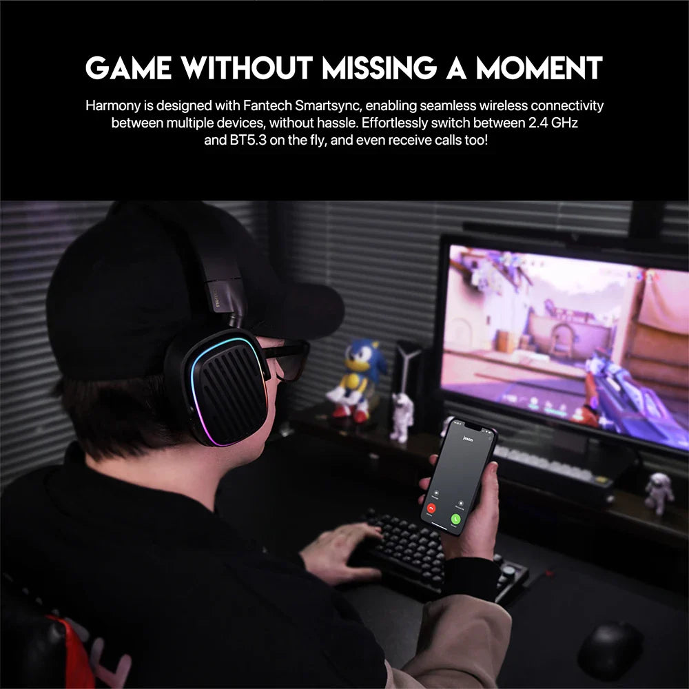 Wireless Gaming Headset with Noise Cancelling Mic, White