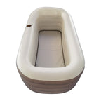 Portable Black Inflatable Adult Bathtub with Air Pump 152cm