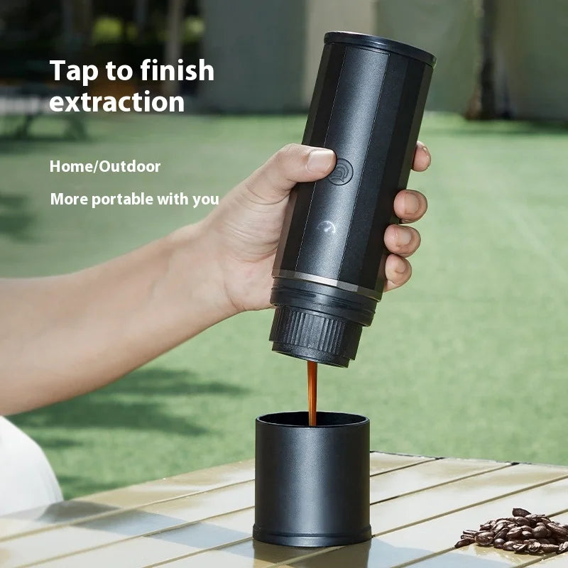 Portable Automatic Espresso Machine Stainless Steel Outdoor Travel Coffee Maker