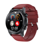 Fitness Smartwatch ECG Blood Pressure Heart Rate Red Strap