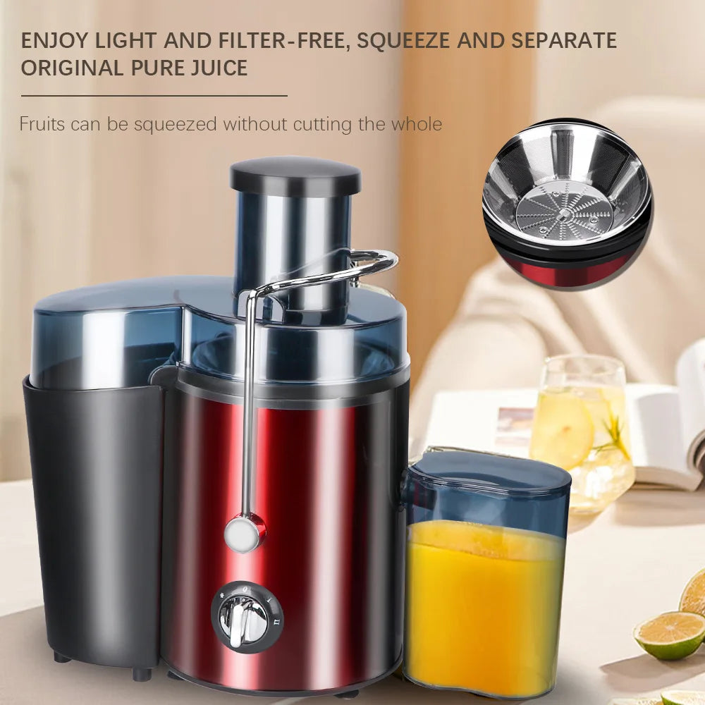 1000W Automatic Juicer with Large Mouth, 2 Gears & Pulp Ejection – 1.5L Capacity