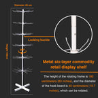 Metal Retail Display Rack, Spinning 6-Layer Stand for Accessories