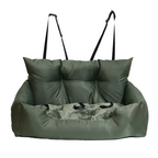 Green Waterproof Travel Dog Car Seat Bed with Safety Straps