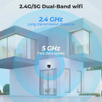 4K Outdoor Security Camera with 256GB Storage & AI Tracking