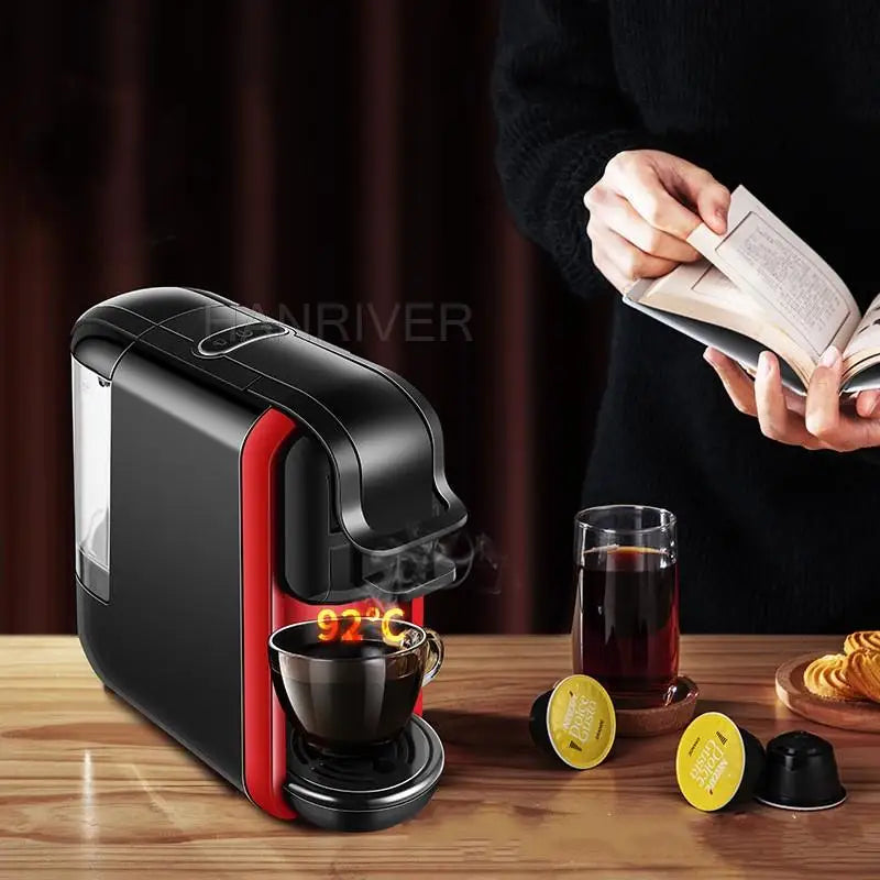 Portable Capsule Coffee Machine 1450W – Espresso & Americano Brewer for Home Office