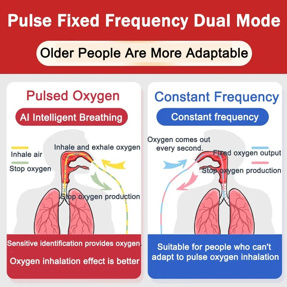 Portable Rechargeable Oxygen Concentrator 5L/6L with Replaceable Battery and Travel Backpack