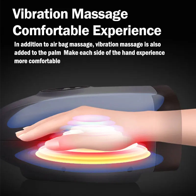 Cordless Electric Hand Massager with Heat & Compression Ivory