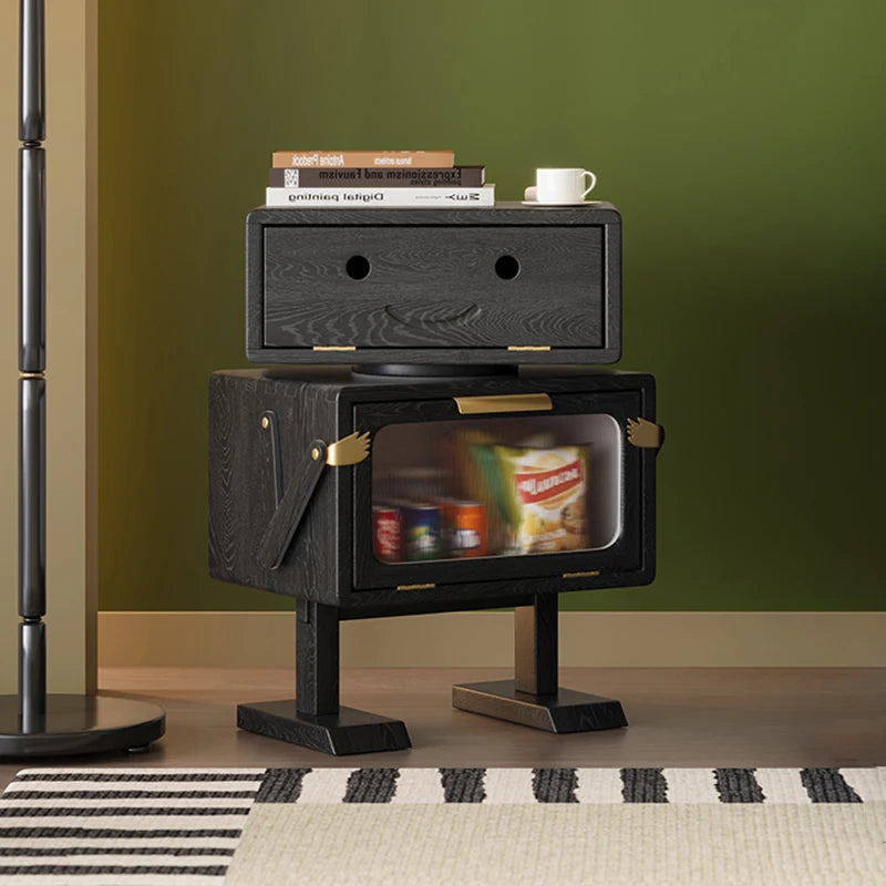 Modern Wooden Nightstand with Drawer Bedroom & Living Room Use