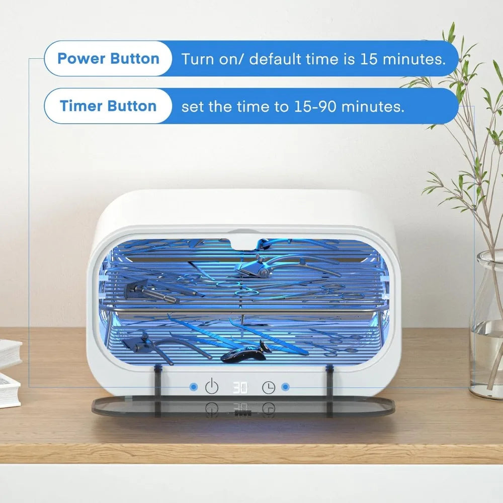 UV Ozone Sterilizer Box Double Layer Shelf for Home and Medical