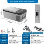 12V/24V Portable Mini Car Fridge Freezer 15L/20L for Camping, Travel & Outdoor Use