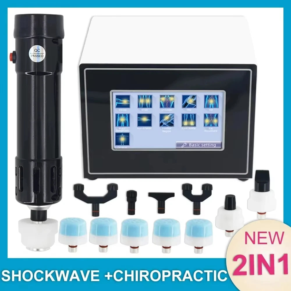 Portable 110V Shockwave Massager with 11 Probes Adjustable Therapy for Muscle & Joint Relief