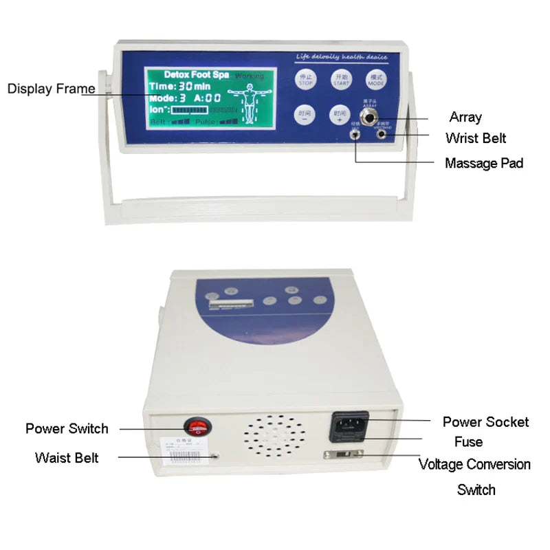 Portable Ion Cleanse Foot Bath with 3 Modes & Infrared Belt AU