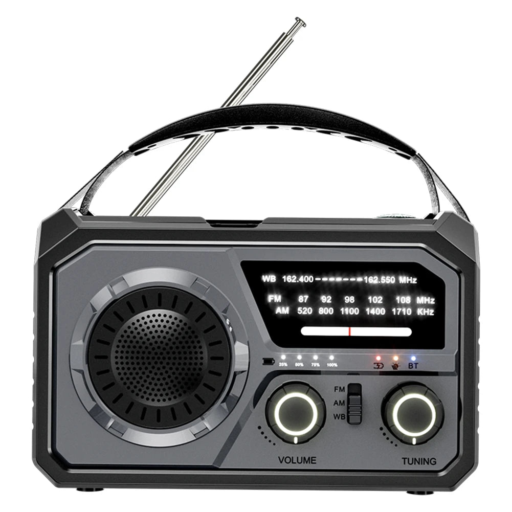 16000mAh Emergency Radio with Flashlight and Power Bank