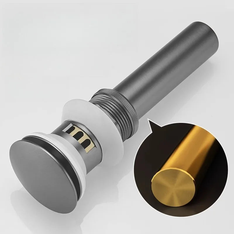 Push-Type Deodorizing Drain Pipe for Bathroom Wash Basin Overflow Hole