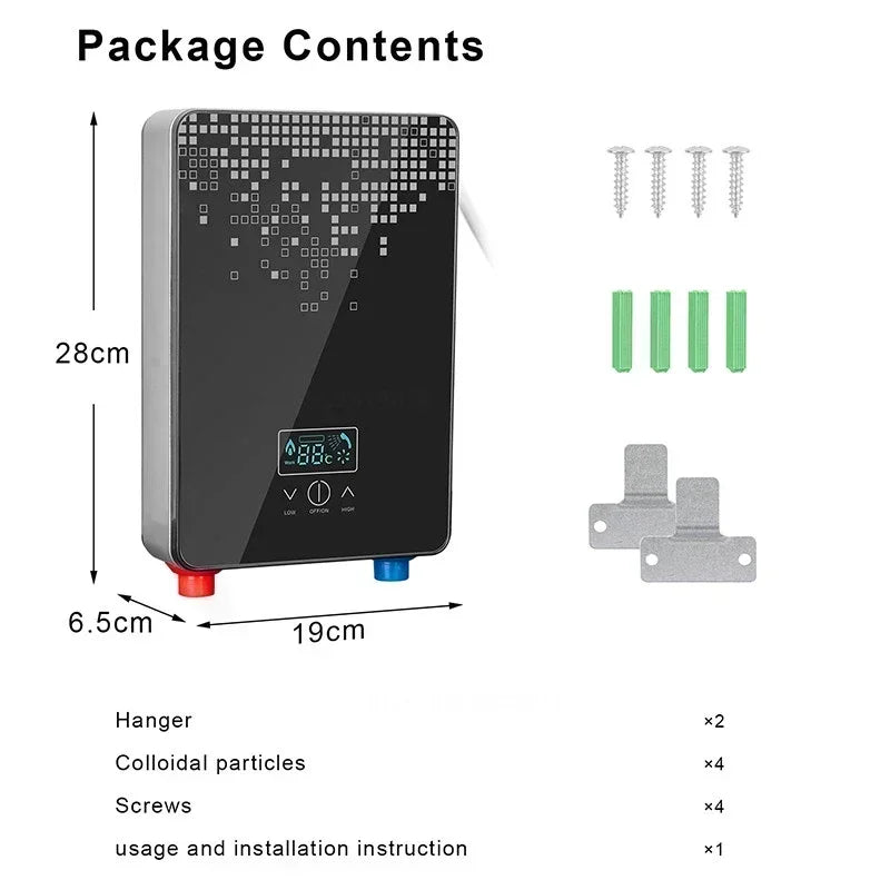 220V Instant Tankless Water Heater for Bathroom and Kitchen