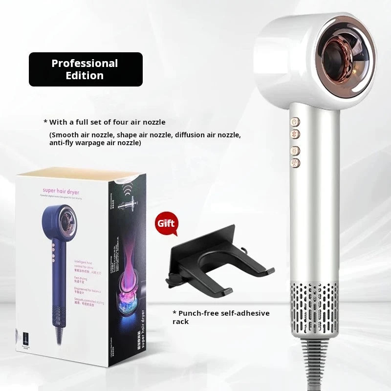 1500W Leafless Hair Dryer with Negative Ion Technology & 4 Speed Modes