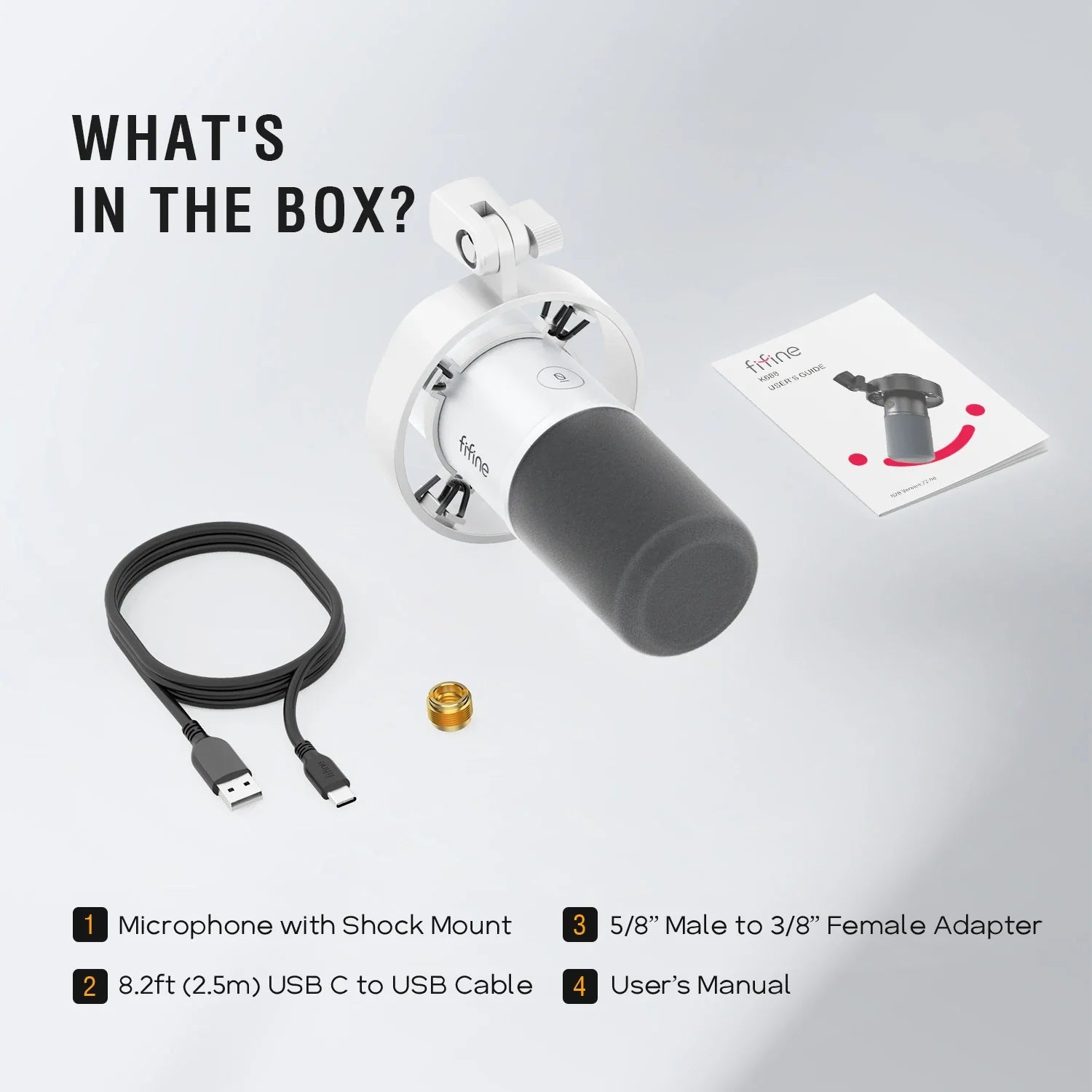 Cardioid Dynamic Mic for Home Studio with USB-C & XLR K688W