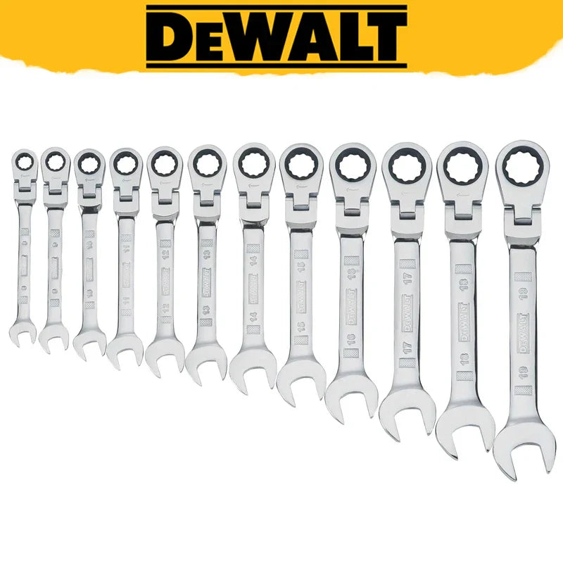 12-Piece Flex Head Ratcheting Wrench Set with 72 Teeth