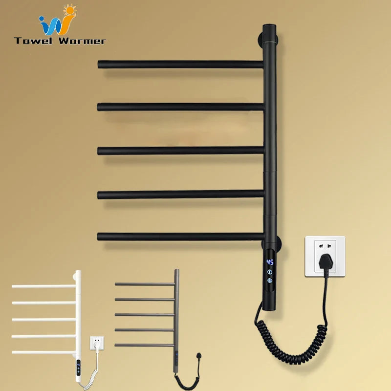 Touch Control Bathroom Towel Rail with Digital Display