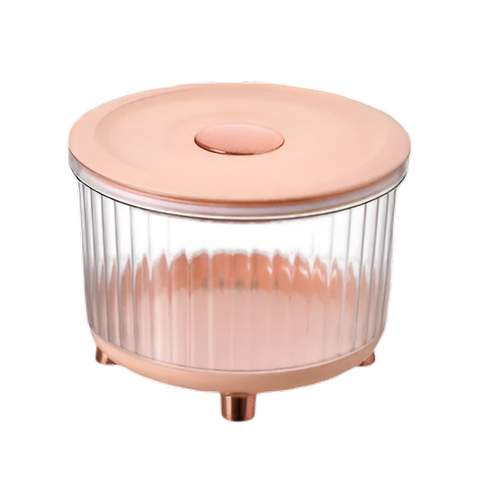 10KG Clear Plastic Food Storage Bin with Lid – Pink