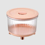 10KG Clear Plastic Food Storage Bin with Lid – Pink