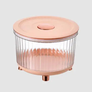 10KG Clear Plastic Food Storage Bin with Lid – Pink