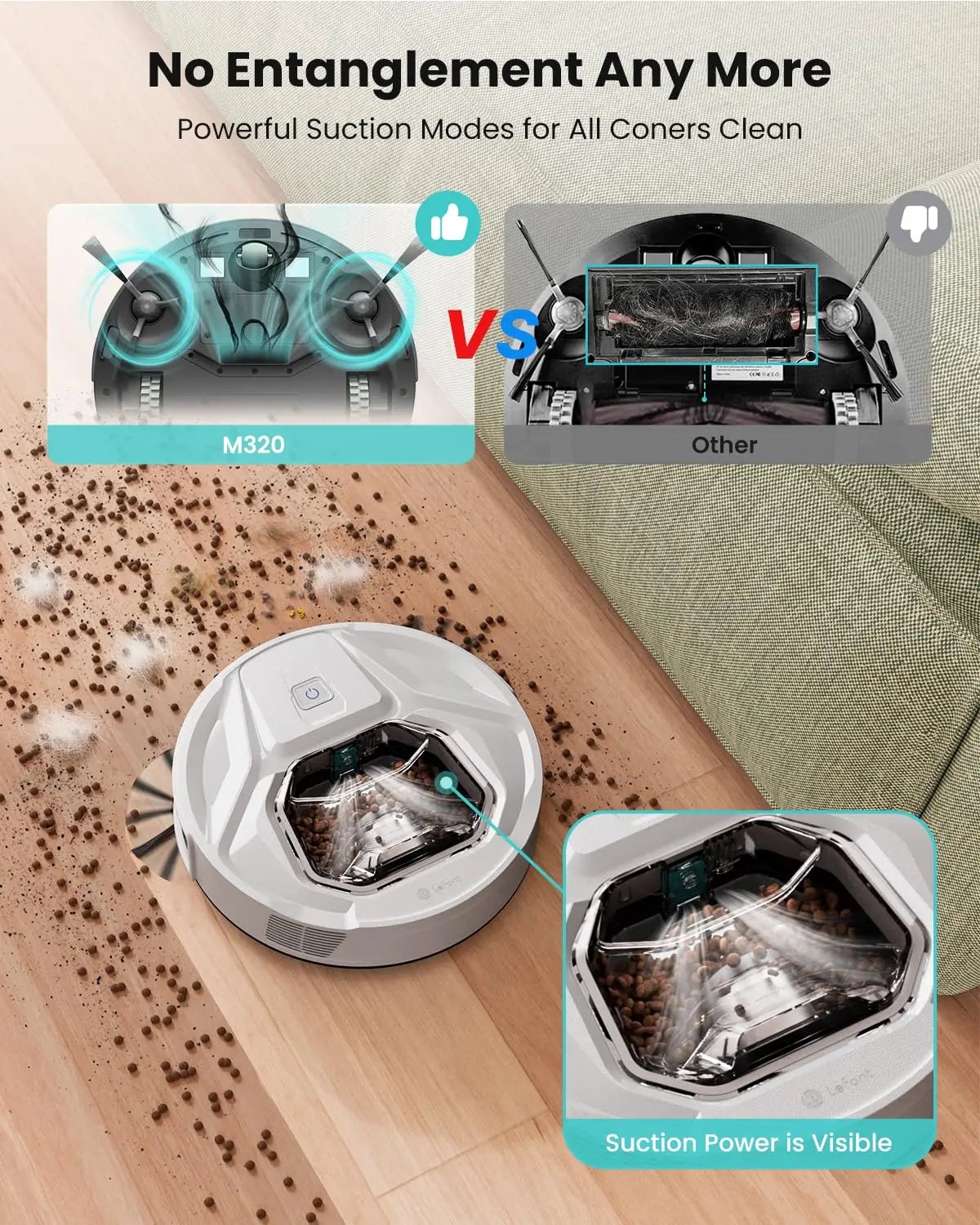 Smart Robot Vacuum with Carpet Detection and WiFi Control