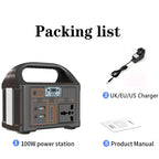 100W Portable Emergency Power Station with LED Light
