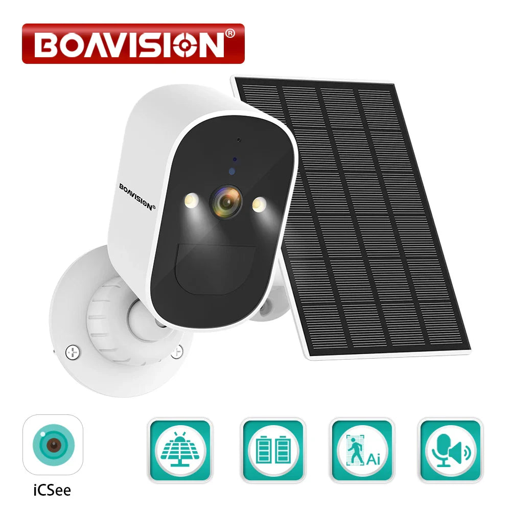 Rechargeable Wireless Outdoor Camera 2MP with Solar Panel & 64GB