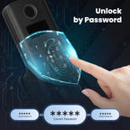 Smart Electronic Door Lock with Fingerprint, Code, Key & Card Entry – USB Backup & Low Battery Alert