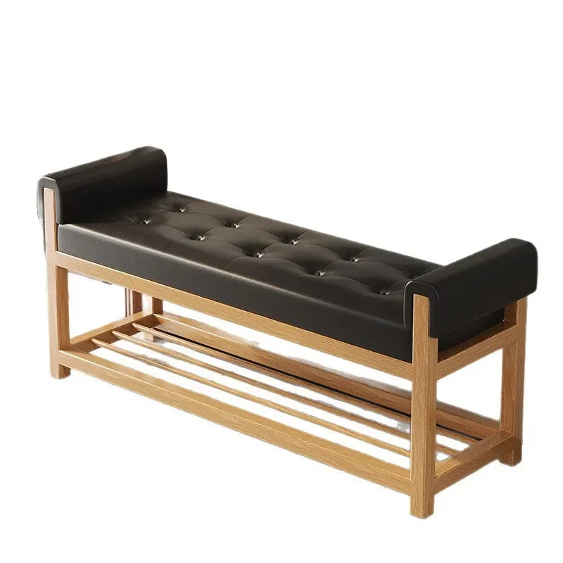Bedroom Entryway Bench, 100cm, Hidden Shoe Storage