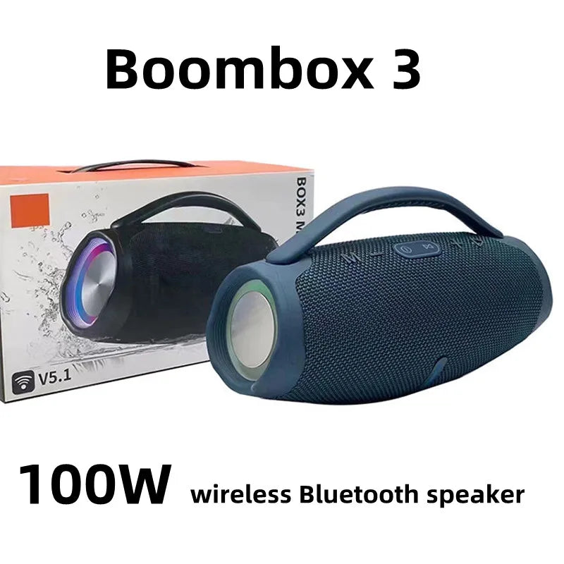100W Outdoor Bluetooth Speaker with USB/TF/AUX Support Red