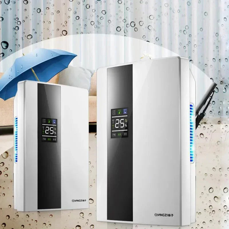 Compact 220V Bedroom Dehumidifier with Remote Control & 2.2L Tank Whisper Quiet, LED Display