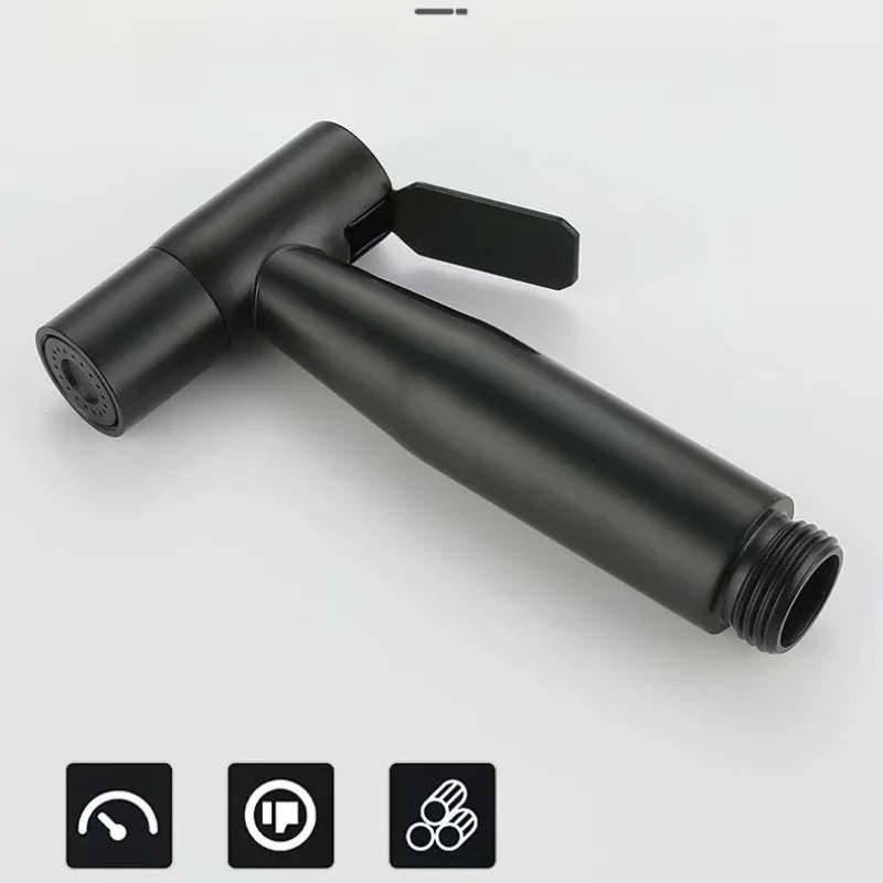 Concealed Dual-Temperature Bathroom Jet Spray Nozzle in Black