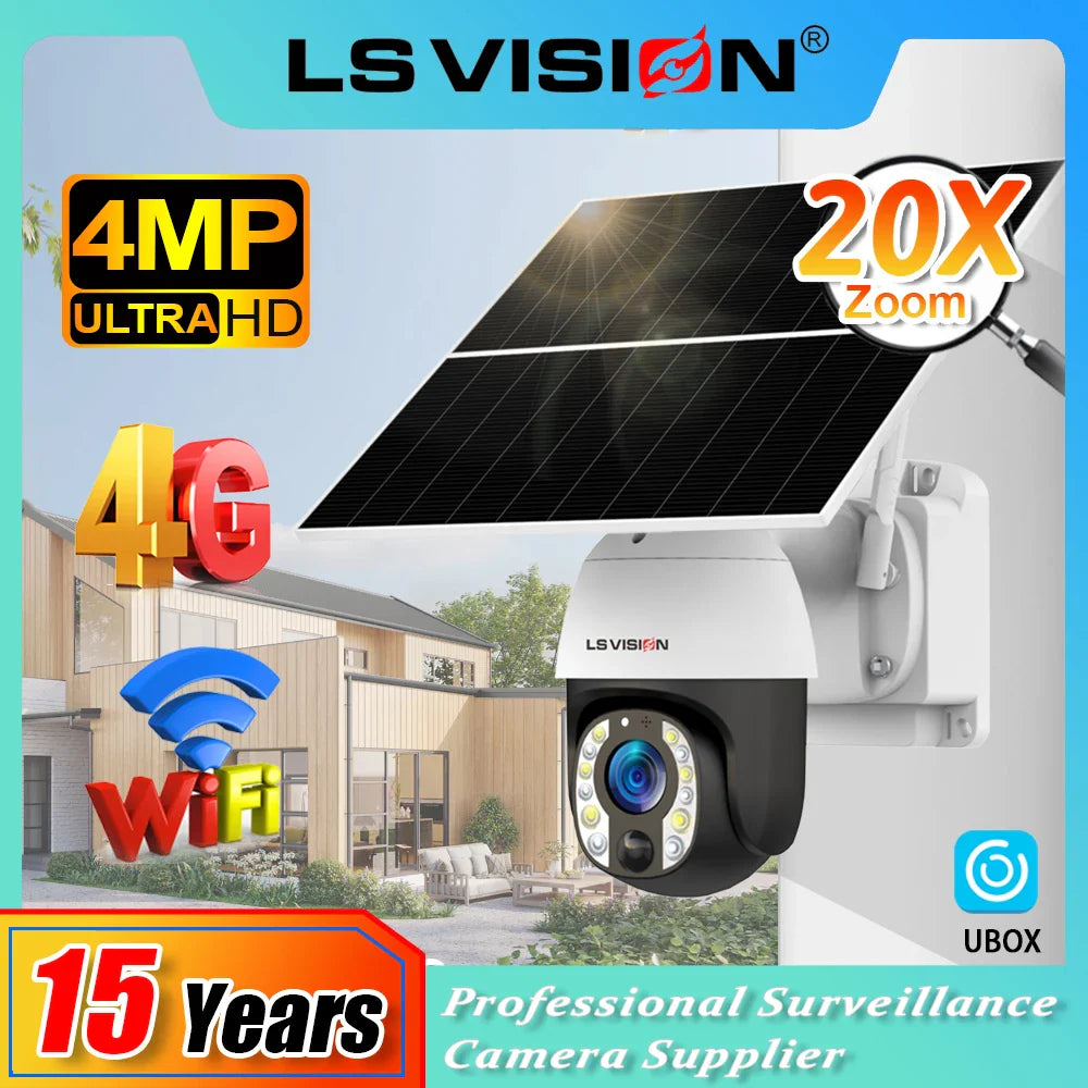 Wireless Outdoor Solar Security Camera – 32G Storage