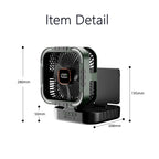 Rechargeable Outdoor Camping Fan with Lantern, 10000mAh Battery & Solar Panel