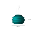 Hanging Metal Pendant Lamp for Kitchen or Studio Blue Dia48cm