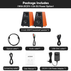 100W Home Theater Speakers with Optical and RCA Inputs