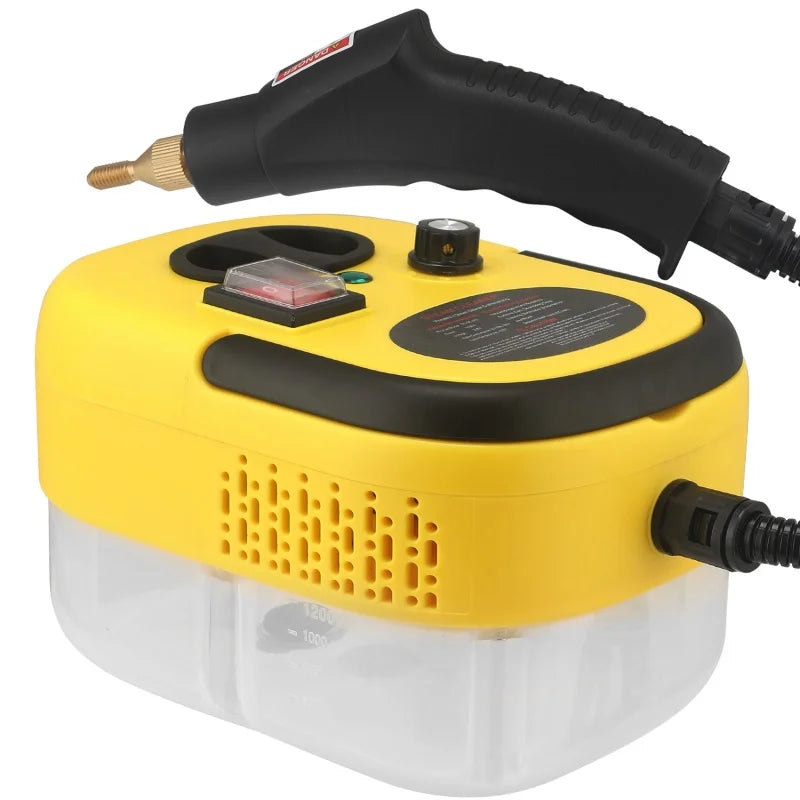 Heavy Duty 2800W Steam Cleaner Yellow-AU 105°C High-Pressure Cleaning for Home & Auto