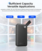 1TB External SSD – USB 3.2 Gen 2x2 Portable Drive with 2-in-1 USB-C Cable, 2000MB/s