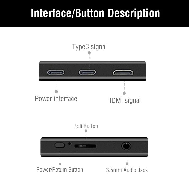 15.6" Portable Full HD Monitor 1080P USB-C