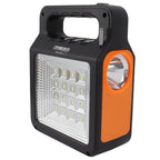 Portable 6000mAh Solar Power Bank with LED Headlight & 3 Bulbs