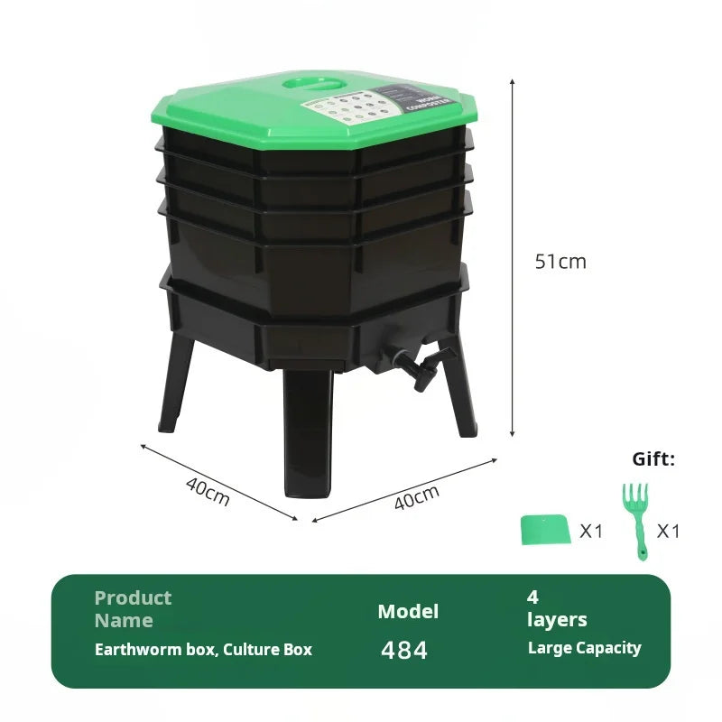 Outdoor Compost Storage Bin for Organic Household Waste