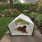 Waterproof Pet Shade Tent Gray, Machine Washable, Outdoor Safe