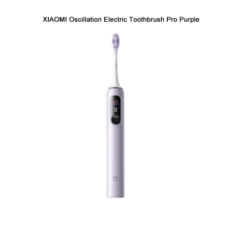 Smart Sonic Toothbrush with Display – 4 Cleaning Modes, 180-Day Battery, Travel Lock, Purple