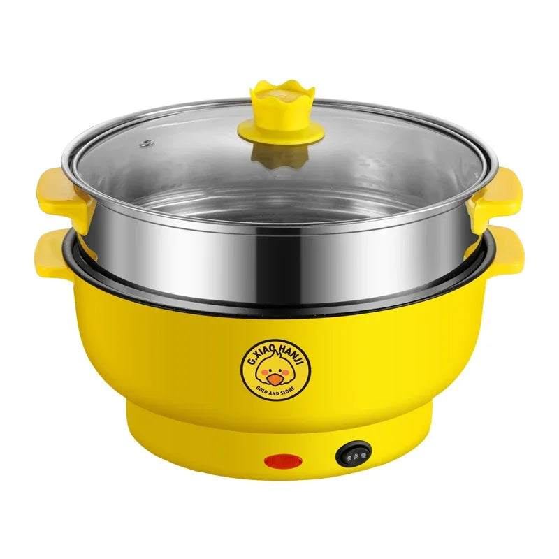 30cm Mini Multifunctional Electric Cooker for Dorm or Home – Fry, Boil, Steam