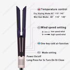 2-in-1 Cordless Hair Straightener & Dryer with Ionic Heating (210°C Max)