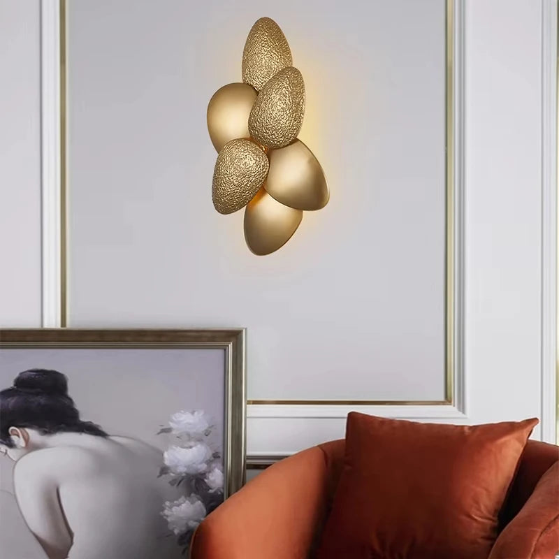 Gold Plated LED Wall Light Warm Glow for Home